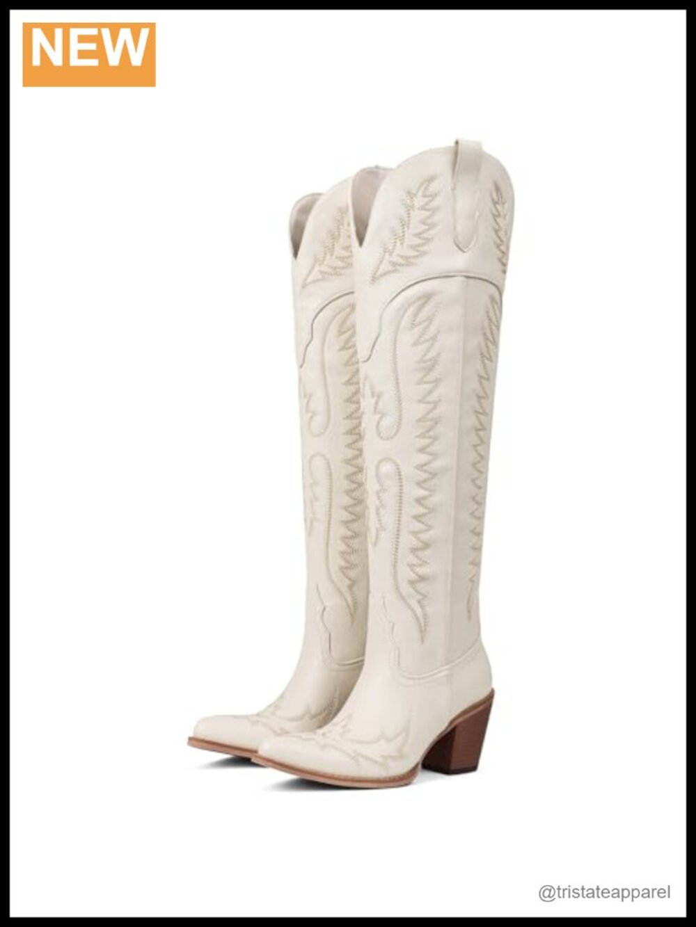 Over Knee Cowgirl Boots Women Western Tall Pointed Toe Block Heel